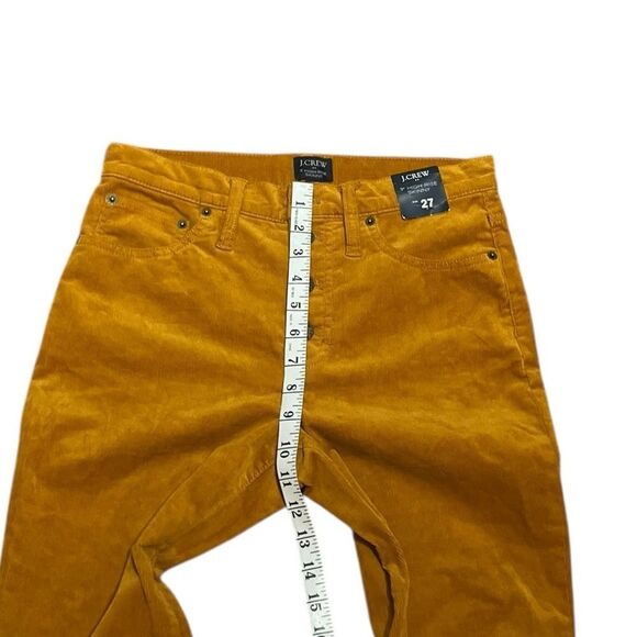 J.Crew Women’s 9” High-Rise Skinny Mustard Yellow Corduroy Pants, Size 27, NWT - Picture 6 of 8